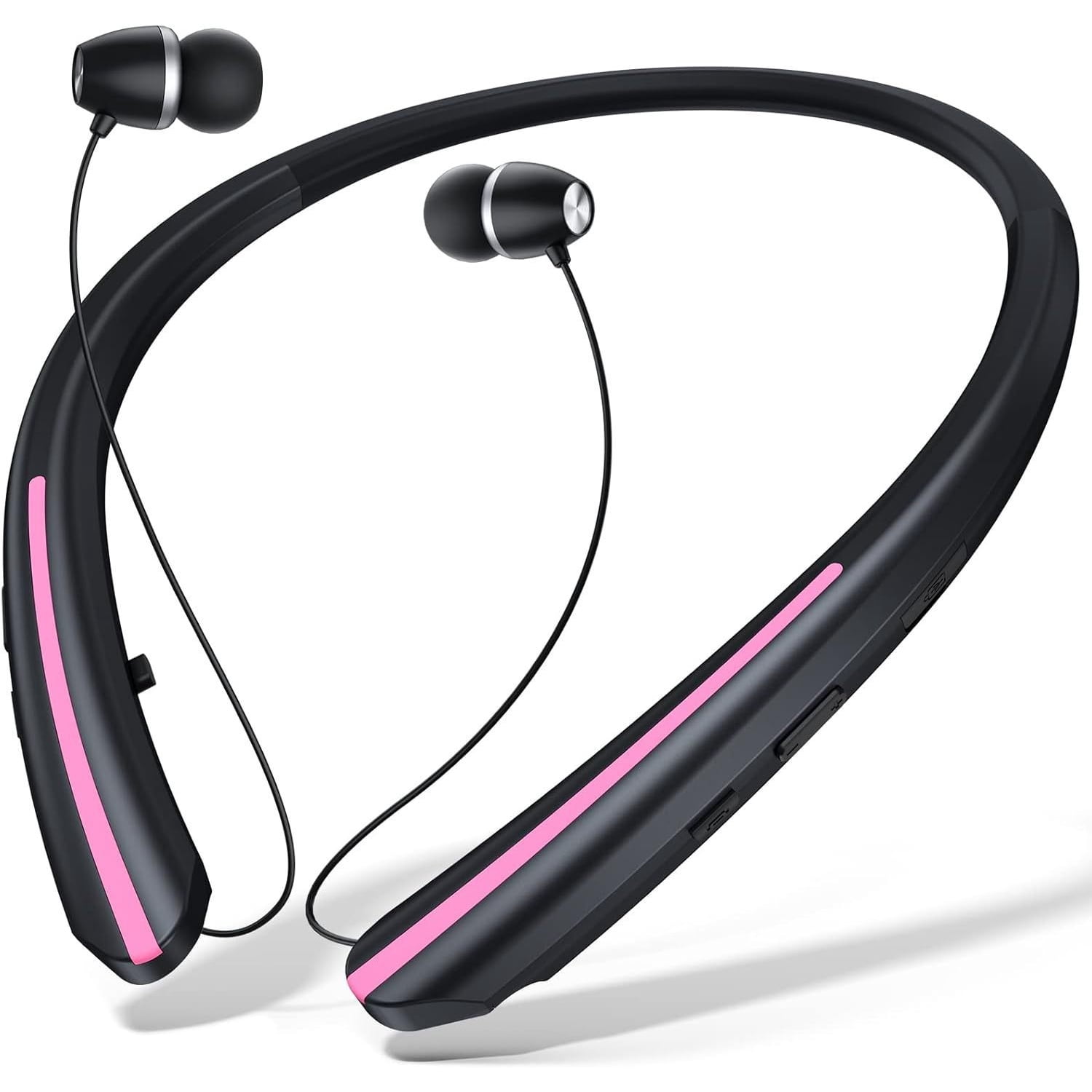 Wireless Neckband Earbuds, IPX5 Sweatproof Sports Headphones, Long Battery Life, Comfort Fit with Noise Cancelling Mic