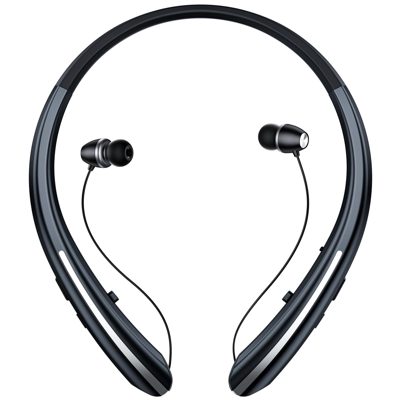 Wireless Neckband Earbuds, IPX5 Sweatproof Sports Headphones, Long Battery Life, Comfort Fit with Noise Cancelling Mic