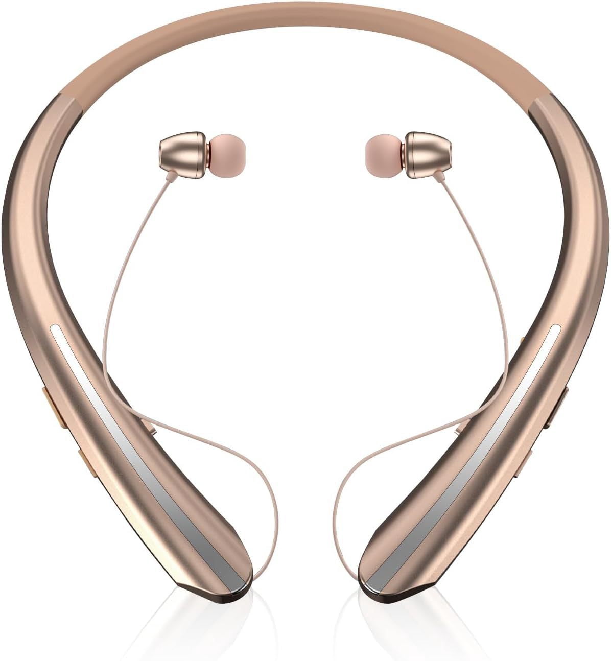 Wireless Neckband Earbuds, IPX5 Sweatproof Sports Headphones, Long Battery Life, Comfort Fit with Noise Cancelling Mic