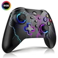 thumbnail image 1 of Wireless for Nintendo Switch Controller, 1000mAh Programmable RGB for Switch Pro Controller, 18H+ Playtime with Wake-up/Turbo/Vibration, for Switch/Lite/OLED/PC, Black, 1 of 8