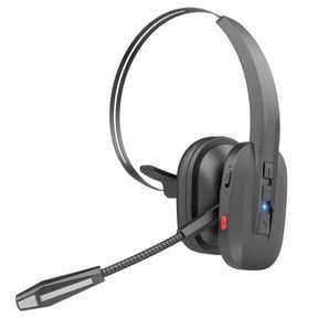 Wireless Noise Canceling Headset, Supports Dual Device Connection for Zoom Teams Skype, Over-Ear Headphones with Mic Mute Function, Stylish Black, Type-C Charging