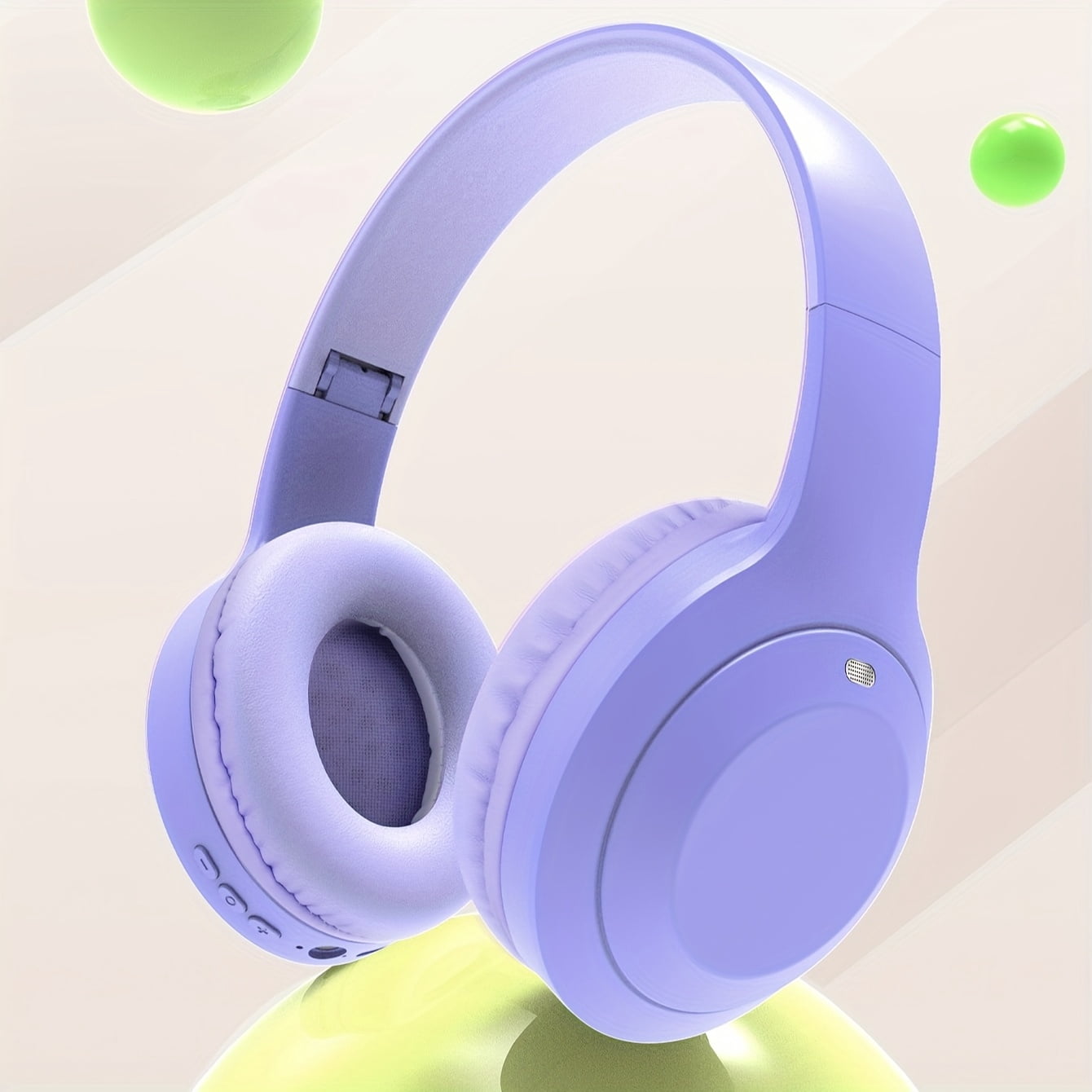 Wireless Noise-Cancelling Headphones with Long Battery, Stereo Sound for Running Travel Exercise, Available in Black Purple Beige