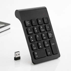 Wireless Number Pad,2.4G Numeric Keypad Numpad with USB Receiver,18 Keys Portable Mini Financial Accounting Keyboard Extensions for Windows,Laptop,Notebook,Desktop,Surface Pro,PC
