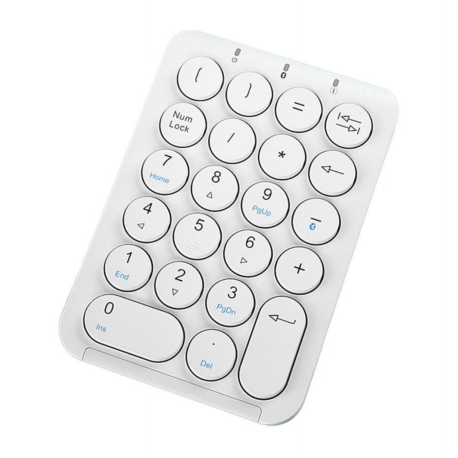 Wireless Number Pad Bluetooth Numeric Keypad Round Keycaps Numpad 22 ...