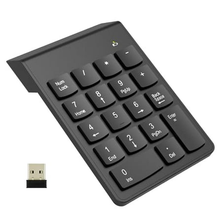 Wireless Number Pad,Numeric Keypad Numpad Keyboard 10 Key USB Keypad Office Accounting Essentials Desktop Computer Laptops Accessories Compatible Chromebook Notebook EliteBook MateBook etc