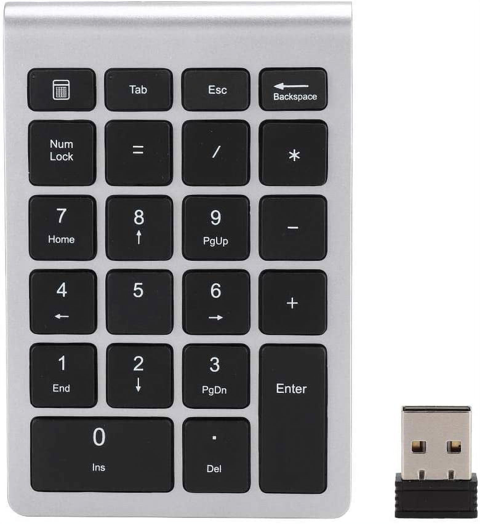 Wireless Number Pads, Numeric Keypad Numpad 22 Keys Portable 2.4 GHz