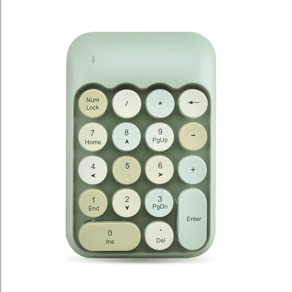 Wireless Numeric Keypad 18 Keys 2.4GHz Portable Numpad with USB Receiver, 1 Pack