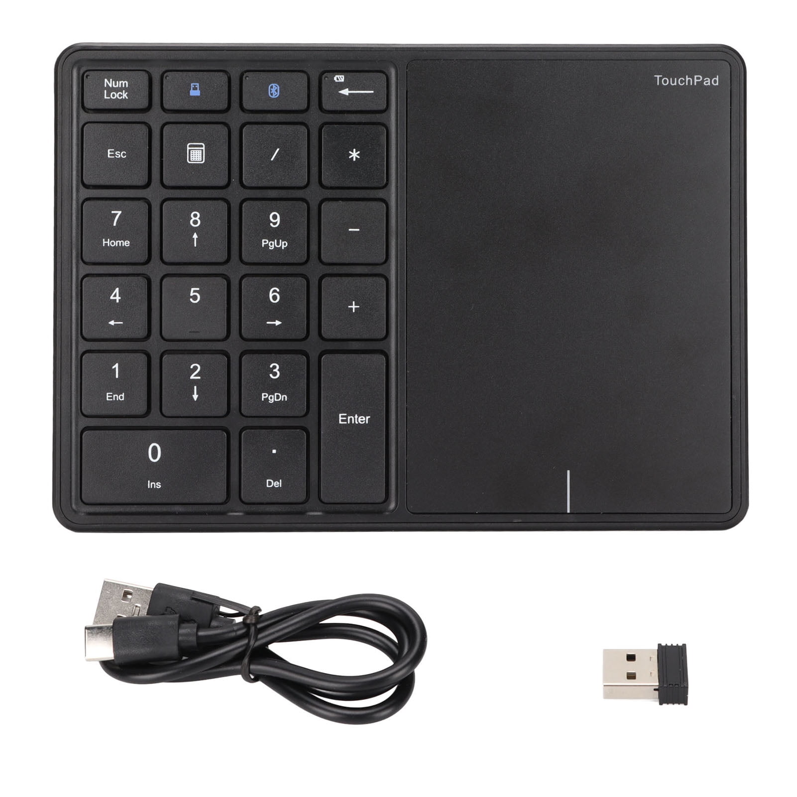 Wireless Numeric Keypad 2.4G Ergonomic 7.5 Degree Angle 10m Receiving