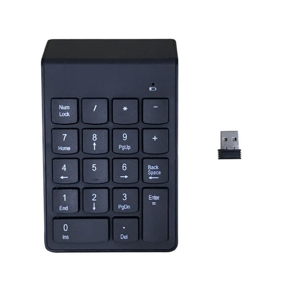 Portable Financial Keyboard, Quiet Soft Touch Wireless Numeric Keypad for Accounting, Bluetooth Connection, User Friendly Design with Battery Indicator Light for Desktop, Laptop
