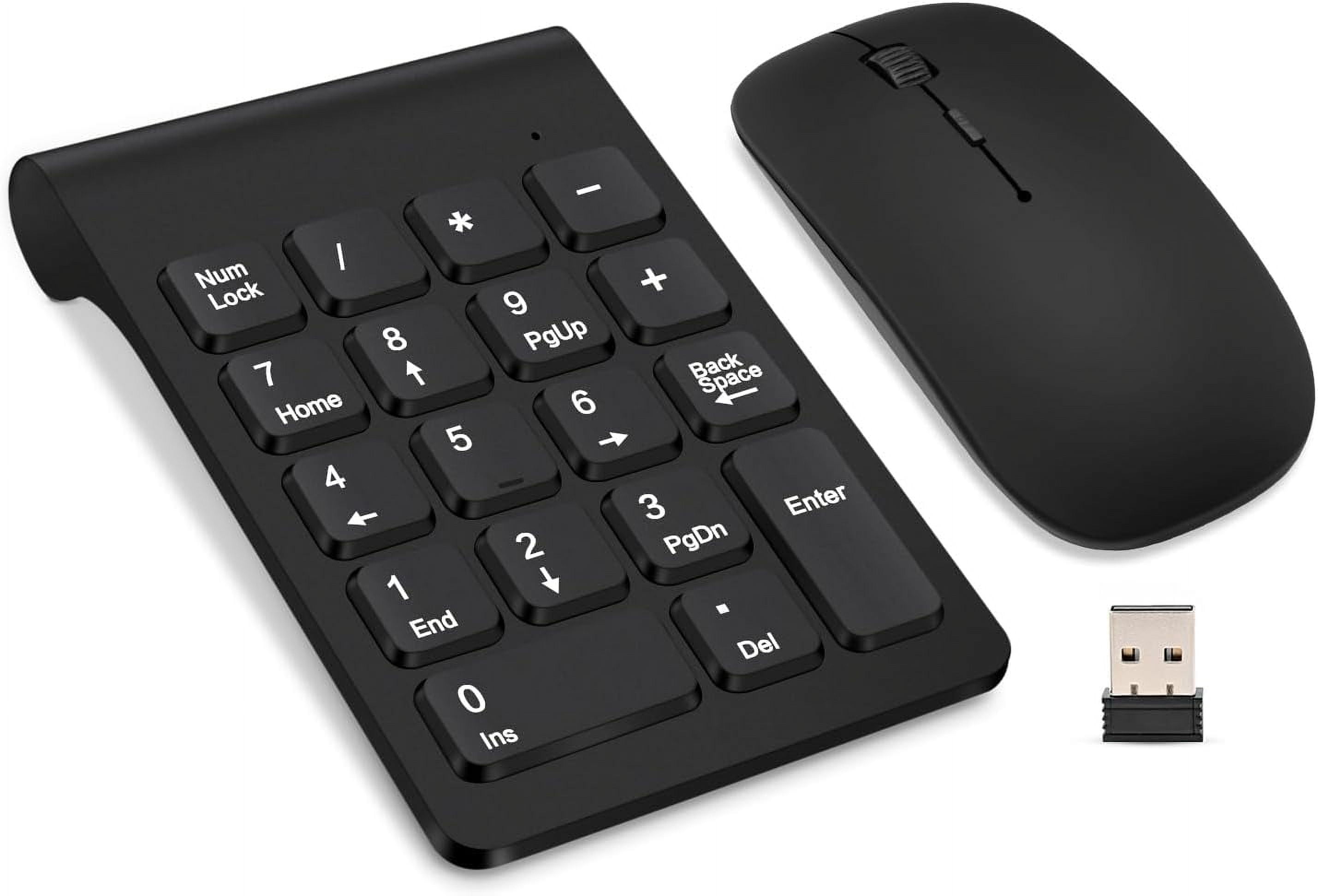 Wireless Numeric Keypad, Mini 2.4G 18 Keys Number Pad, Portable Silent ...