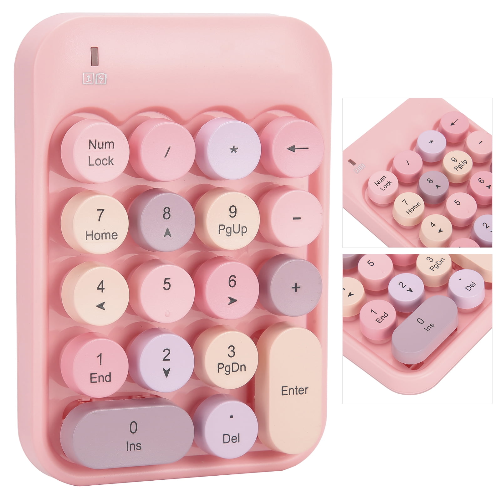 Wireless Numeric Keypad, Mini Digital Numpad 18 Keys Ergonomic Number