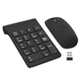 thumbnail image 1 of Wireless Numeric Keypad, TRELC Mini 2.4G 18 Keys Number Pad, Portable Silent Financial Accounting Numeric Keypad Keyboard Extensions with Wireless Mouse for Laptop, PC, Desktop, Notebook(Black), 1 of 3