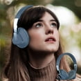 thumbnail image 1 of Wireless On-Ear Headphones, Up to 57H Battery Life and Speed Charge, Lightweight, Comfortable and Foldable Design, Hands-Free Calls with Voice Aware(Blue), 1 of 6