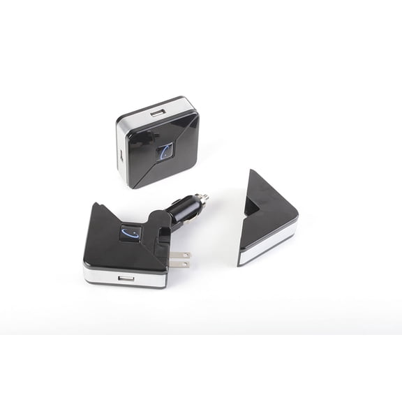 Wireless One MC3-BK 3-in-1 Combo USB Charger, Black