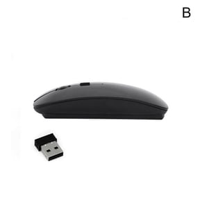 Wireless Optical Mouse For Laptop PC - Slim Ergonomic Design, 3 Button Scroll Wheel, Nano Receiver, Plug Play, 10M Range