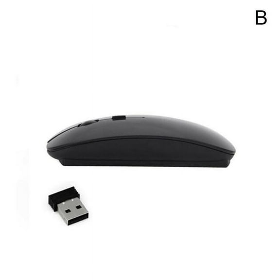 Wireless Optical Mouse For Laptop PC - Slim Ergonomic Design, 3 Button Scroll Wheel, Nano Receiver, Plug Play, 10M Range