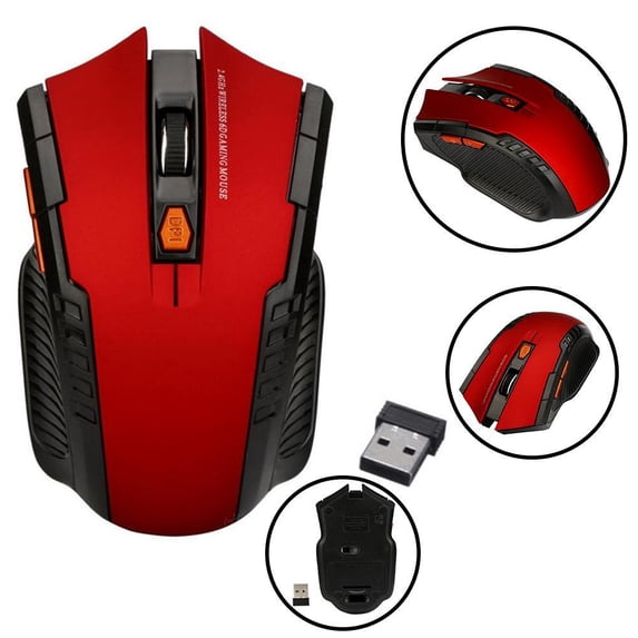 Wireless Optical Mouse for Laptop & Computer - 2.4GHz Cordless USB with Adjustable DPI, Ergonomic Design for Home, Office, Travel