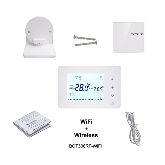 Wireless Or Wifi Smart Thermostat Regulator Gas Boiler Heating Weekly Programmable Temperature Controller Works ,Easy to Operate