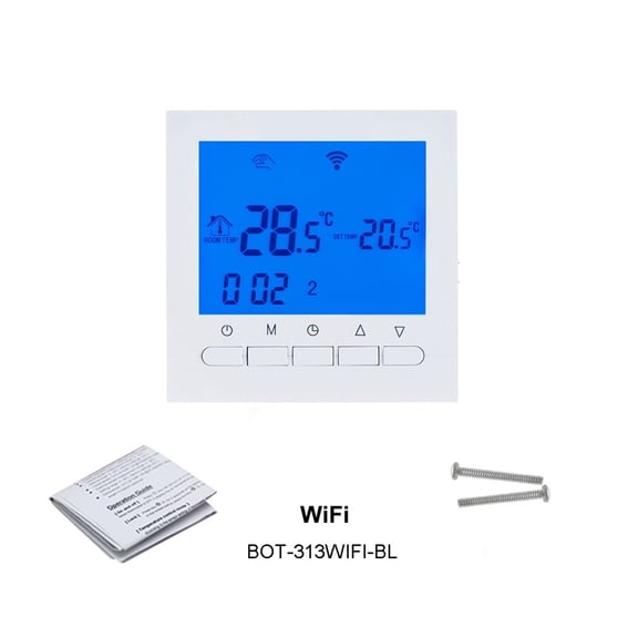 Wireless Or Wifi Smart Thermostat Regulator Gas Boiler Heating Weekly Programmable Temperature Controller Works ,Easy to Operate