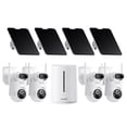 thumbnail image 1 of Solar Security Cameras Wireless Outdoor,Dual-Lens 2K PTZ Cameras for Home Security, 360° View, PIR AI Human Detection, NVR, 32GB Local Storage, No Monthly Fees, 1 of 11