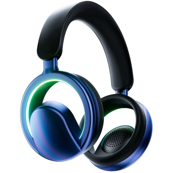 Wireless Bluetooth Open Ear Headphones,20H Playtime On Ear Bluetooth Headphones with Detachable Mic,Ultra-Comfort, Rich Bass,Breathable &Foldable Gaming Headset for Travel Home Office Game