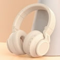 thumbnail image 1 of Wireless Over-Ear Headphones, Hybrid Active Noise Cancelling, 75H Playtime, Hi-Res LDAC Wireless Audio, Bluetooth 5.4, Built-in Mic for Clear Calls, Low Latency Game Mode - Beige, 1 of 9