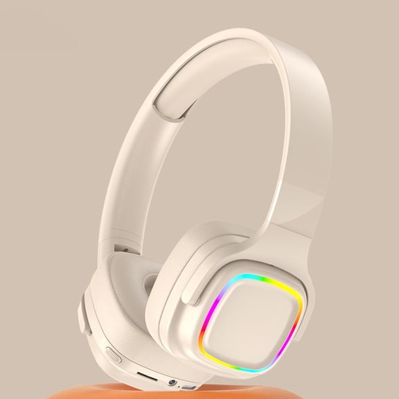Wireless Over-Ear Headphones, Hybrid Active Noise Cancelling, 75H Playtime, Hi-Res LDAC Wireless Audio, Bluetooth 5.4, Built-in Mic for Clear Calls, Low Latency Game Mode(Beige)