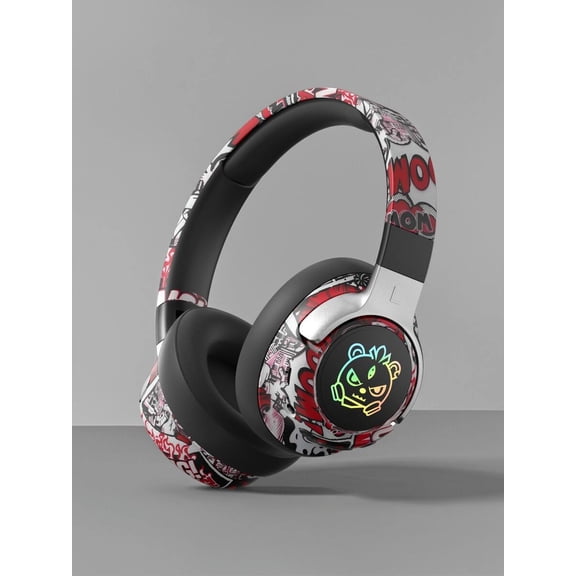 Wireless Over-Ear Headphones With Microphone, HIFI Stereo Gaming Headphones With Deep Base, Built-In Microphone For Clear Communication, Lightweight Immersive Audio For PC/Mobile Phone Kid-Friendly