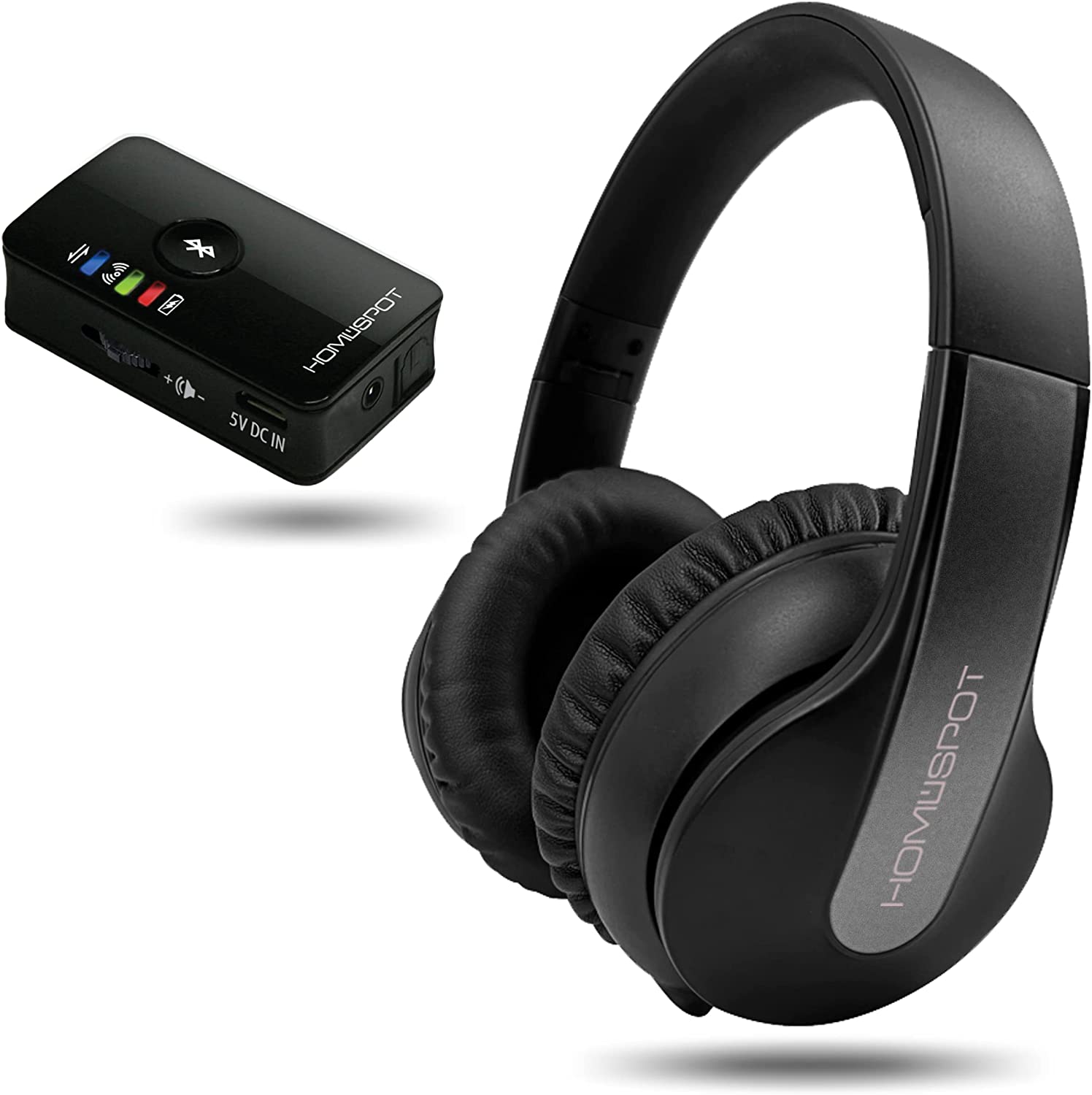 Wireless OverEar Headphones Transmitter Set for TV Movie Bluetooth 5.3