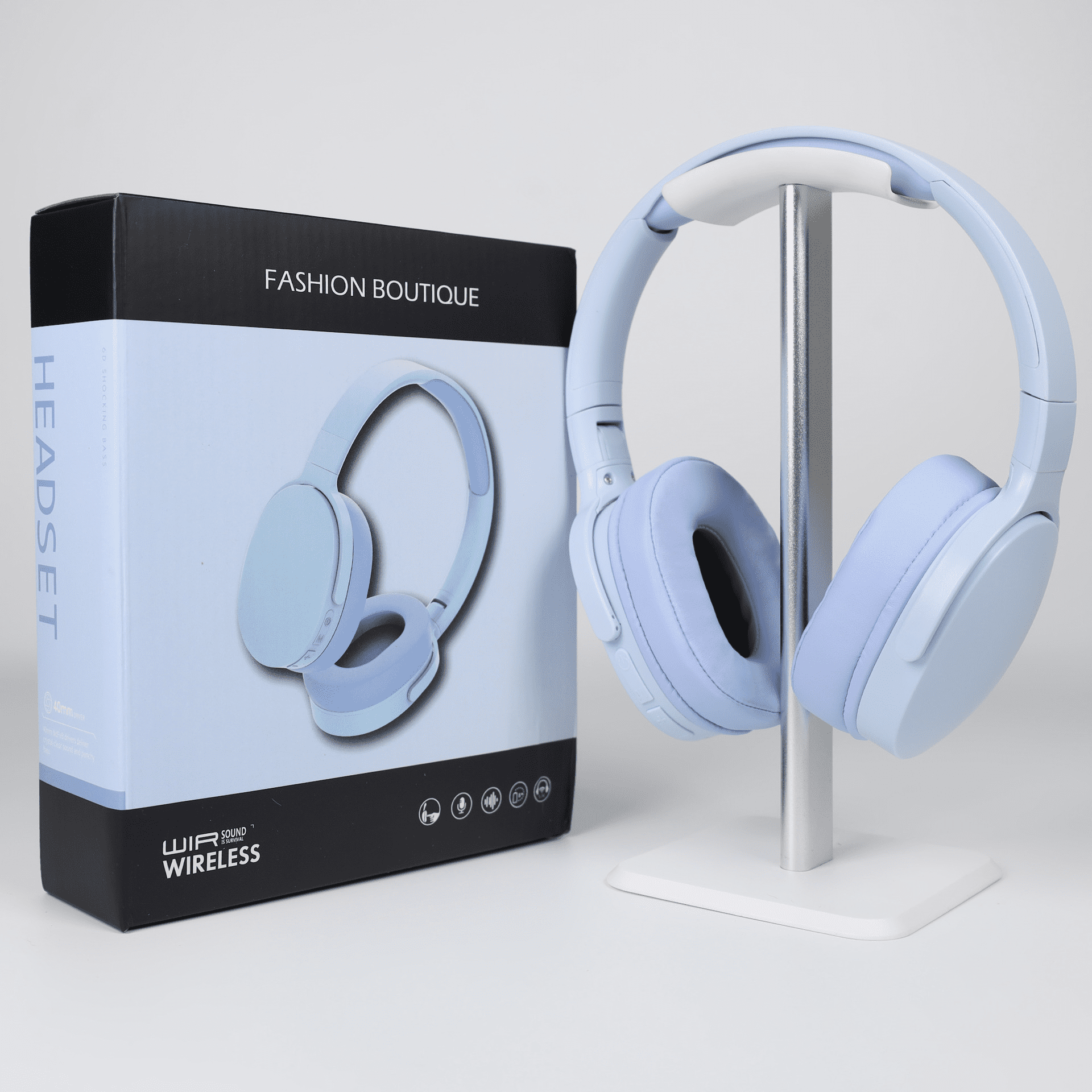 Wireless Over-Ear Noise-Canceling Bluetooth 5.3 Headphones with Hi-Res Audio and Long Playtime