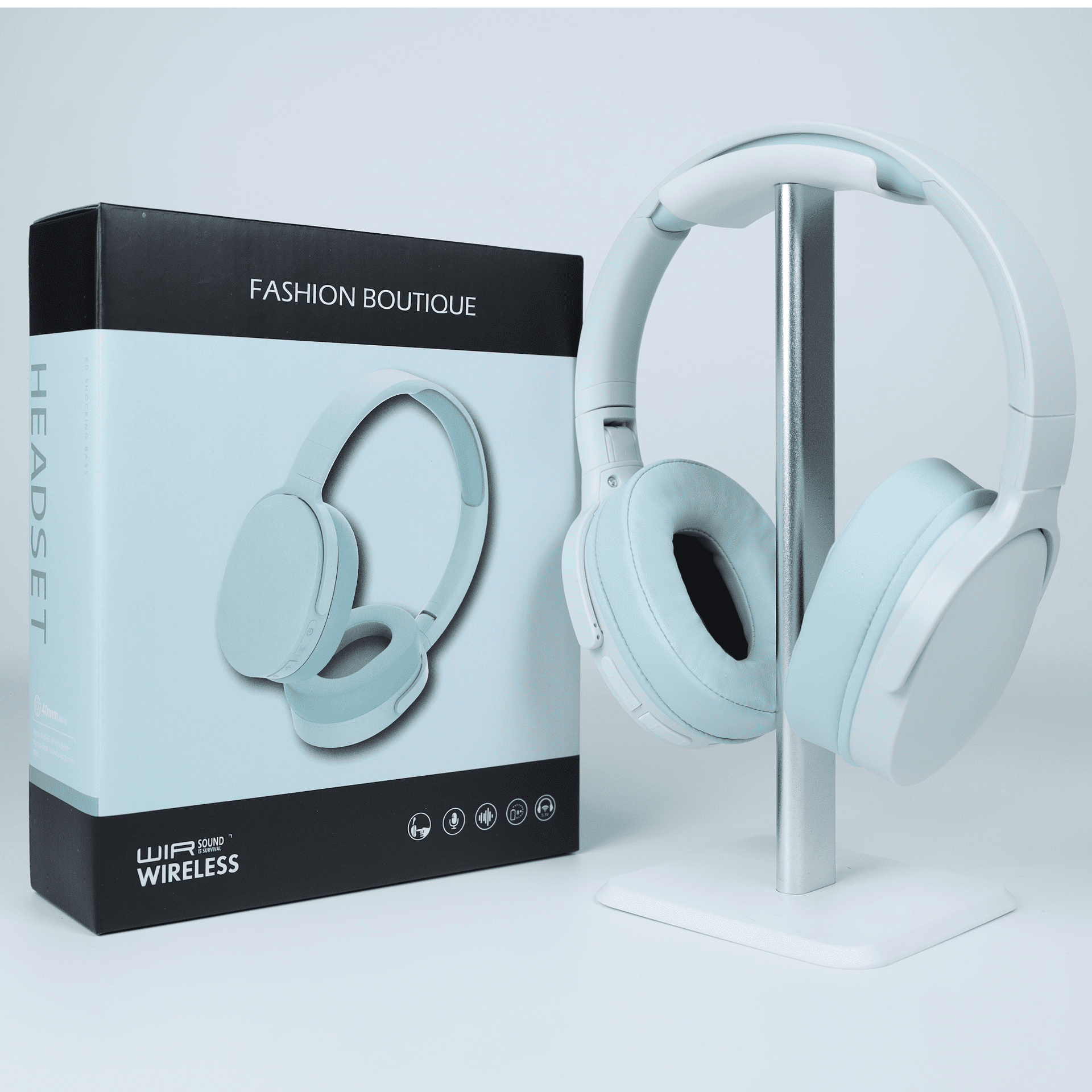 Wireless Over-Ear Noise-Canceling Bluetooth 5.3 Headphones with Hi-Res Audio and Long Playtime
