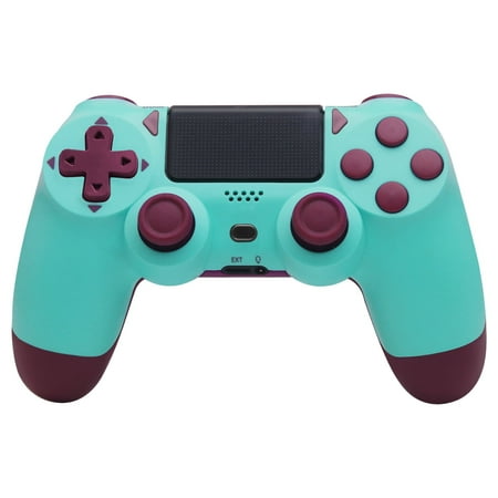 Wireless P4 Controller, Remote Game Joystick Compatible with P-4/P-4 Slim/P-4 Pro/PC (Berry Blue)