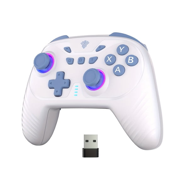 Wireless PC Controller with RGB, Hall Effect Joystick & Triggers, Vibration, for Windows/Android/Switch/Steam