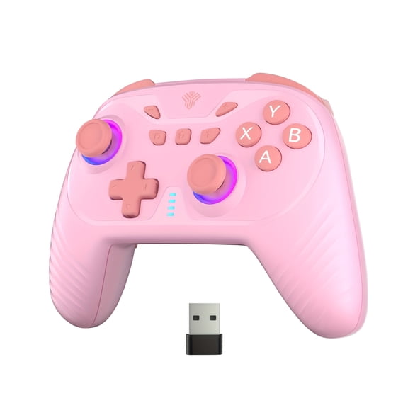 Wireless PC Controller with RGB, Hall Effect Joystick & Triggers, Vibration, for Windows/Android/Switch/Steam