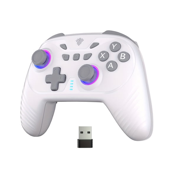 Wireless PC Controller with RGB, Hall Effect Joystick & Triggers, Vibration, for Windows/Android/Switch/Steam
