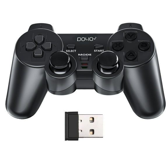 Wireless PC Gaming Controller, Dual-Vibration Steam Joystick Gamepad Controller for PC Windows 7/8/10/11