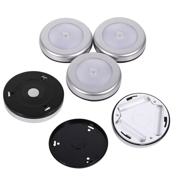 Wireless PIR Motion Sensor Night Light, Battery Powered Wall Sconce LED Lamps for Closets (3 Pack, 3.1 in / 8 cm)
