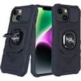 thumbnail image 1 of Wireless PROTECH Case Compatible with Apple iPhone 15 Phone (Screen Size 6.1 ) Ring Kickstand Magnetic Car Mount, PC and TPU Impact-Resistant Protective Case (Black), 1 of 6