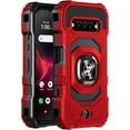 thumbnail image 1 of Wireless PROTECH Case Compatible with Kyocera DuraForce Pro 3 E7200 Phone, Ring Kickstand Magnetic Car Mount, PC and TPU Impact-Resistant Protective Case (Red), 1 of 1
