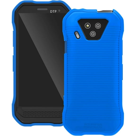 Wireless PROTECH Case Compatible with Kyocera DuraForce Ultra 5G Phone Model E7110 (Verizon), Durable Slim Flexible Cover Case with Drop Protection (Blue)
