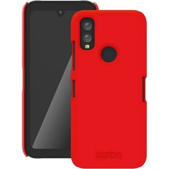 Wireless PROTECH Case Compatible with DuraSport 5G Phone Model C6930. Durable Slim Smooth Finish Shell Case (Red)