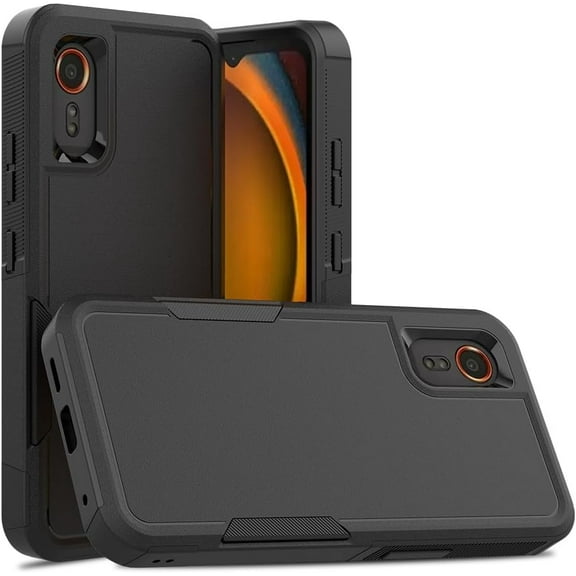 Wireless PROTECH Dual Layer TPU and PC Rugged Case Compatible with Samsung Galaxy XCover 7 5G SM-G556B (Black)