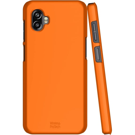Wireless PROTECH Slimline Smooth Finish Protective Case Compatible with Samsung Galaxy XCover6 Pro Phone Model SM-G736 (Orange)