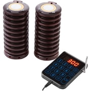 Wireless Pager System for Restaurants, 500m Range Vibration&Flashing Alert Buzzers, 20 Call Devices for Food Trucks, Churches, Hospitals