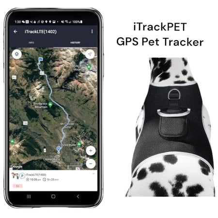 Wireless Pet Monitor Pet Tracker GPS Dog Tracker Waterproof + Realtime App Size:L