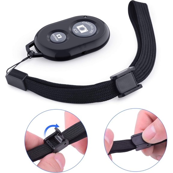 Wireless Phone Camera Remote Control Shutter (2 Pack), Bluetooth Selfie Remote for iPhone Android, Wrist Strap Included, Easy Photo Video Shooting