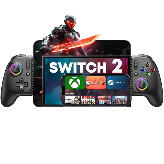 Wireless Phone Controller for iPhone iPad Mini Android- Bluetooth Game Controller for Switch 2/Switch/Lite/OLED
