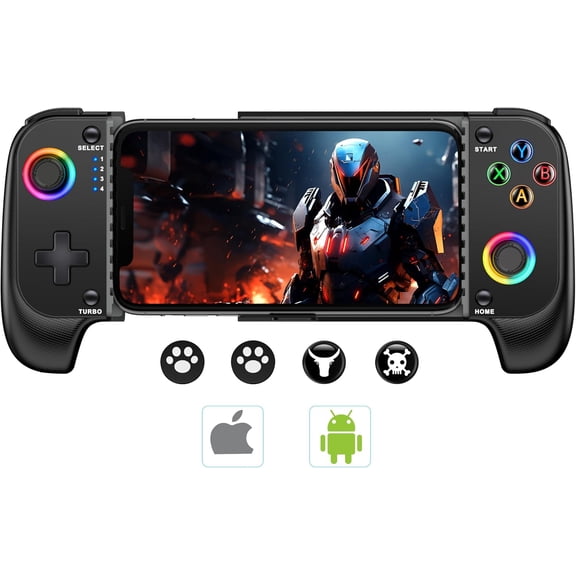 Wireless Phone Controller for iPhone & Android - Mobile Gamepad with Hall Effect Joysticks, Compatible Xbox/PS5/Steam Link/Cloud Gaming, Ergonomic Design, Long Battery Life