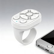 Wireless Phone Remote Control Ring, Multifunctional Scroll Ring for Selfie, Video, Music, Movie, Page Turning & Like, Mobile Photo Taking Device
