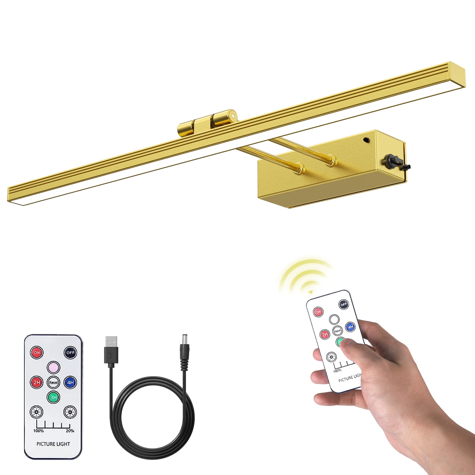 Wireless Picture Light Battery Operated Remote Control Painting